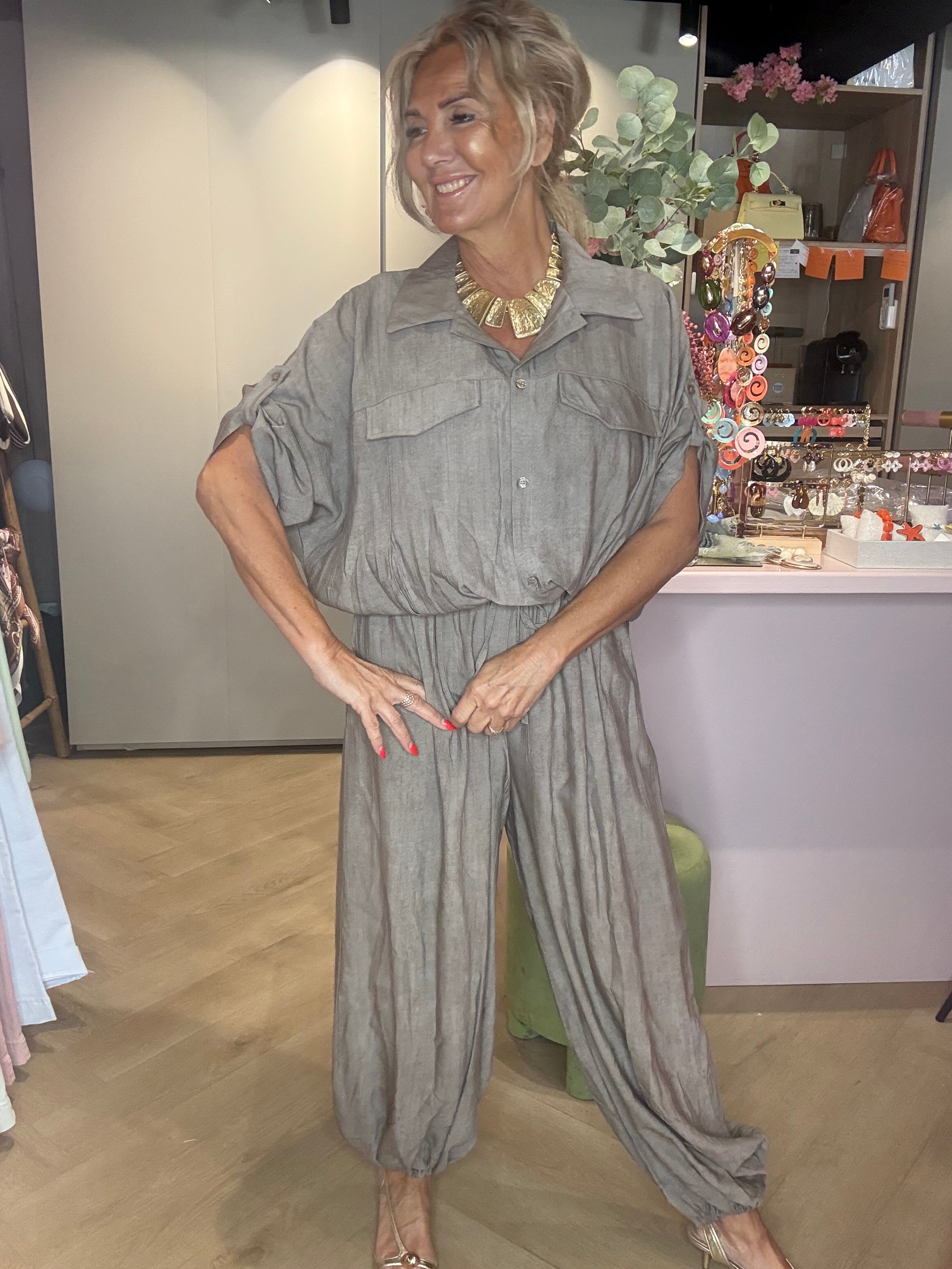 2 Delige set Taupe Ballon